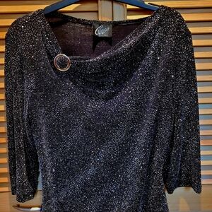 Black Glitter Top
